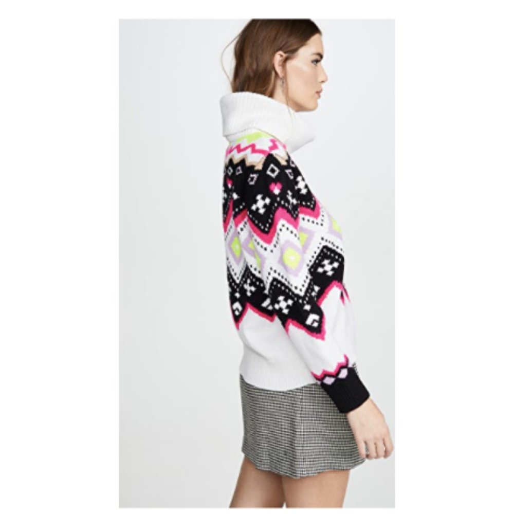 Alice + Olivia | Emmett Relaxed Fairisle Tunic Sweater - Picture 5 of 15